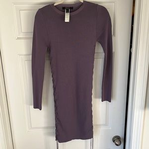 Purple strappy side dress LG